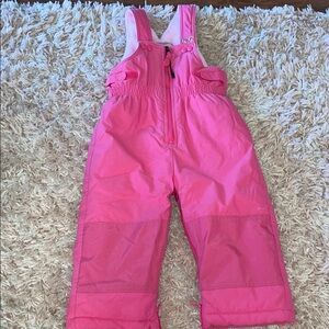 Kids Pink Snow Overalls